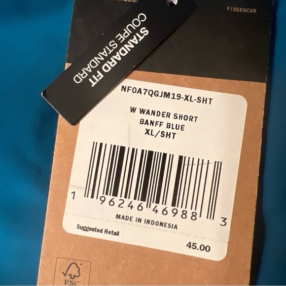 NWT North Face Women's Wander Teal Colored Banff Blue Shorts With Liner Size XL‎ - Picture 3 of 7